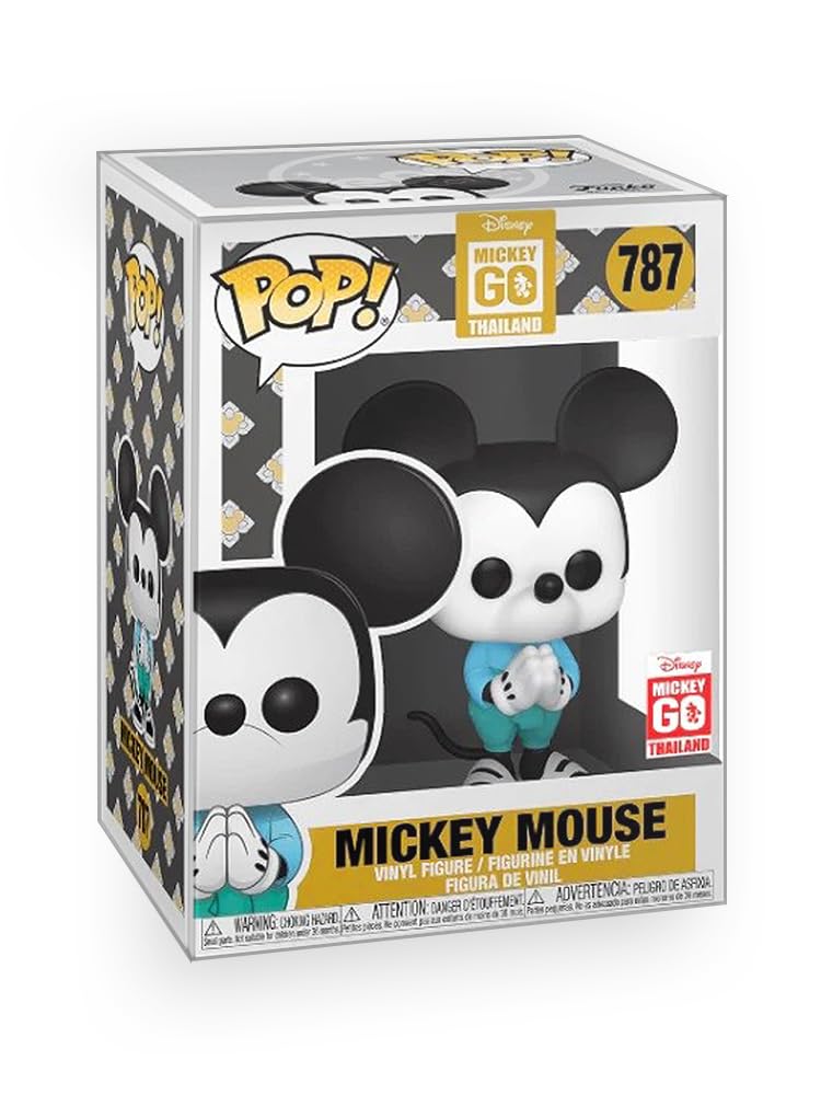 Epic CollectiblesPop Disney - Mickey Mouse Go Thailand Vinyl Figure Collectibles Asia Exclusive Bundle with Compatible Funko Box Protector