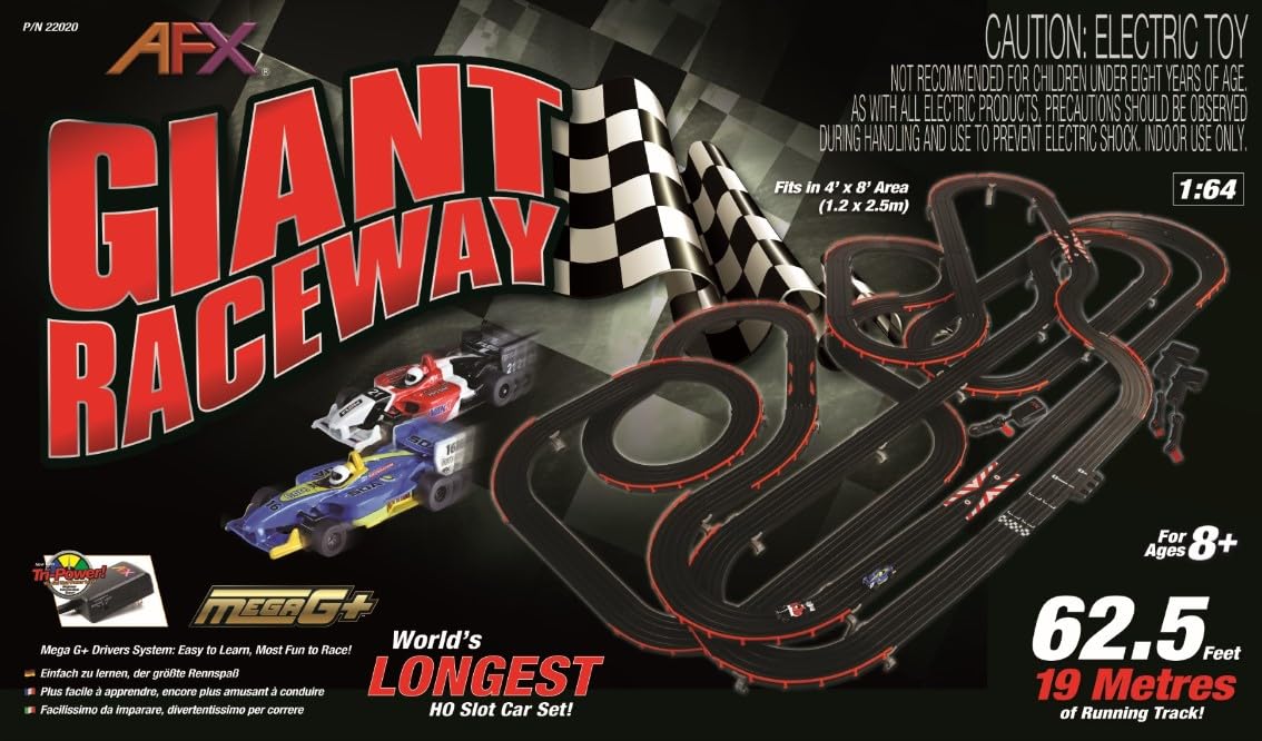 AFX/Racemasters Giant Set Without Digital Lap Counter AFX22020 HO Slot Racing Sets