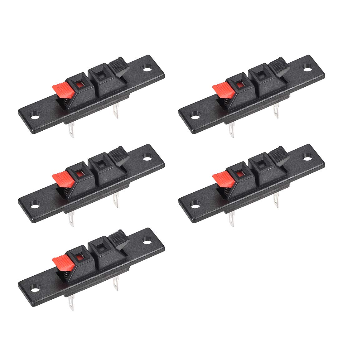 XYWHPGV Morsetto per altoparlante a molla a 2 vie Connettore per sgancio a pressione Terminali per cavo audio Blocco striscia Rosso WP2-3 2 pezzi(a48fd 535d7 ed0fe e65d9 33ad9 5a4d1