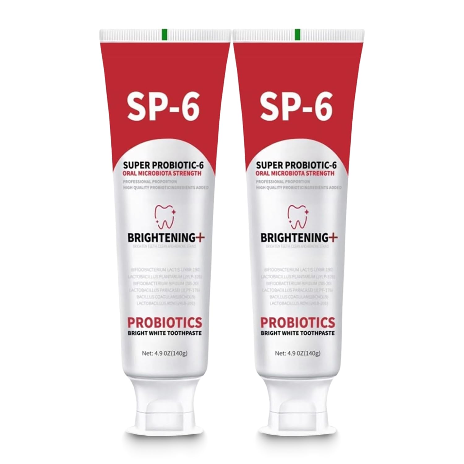 Sp-6 Probiotics Whitening Toothpaste,Sp-6 Ultra Whitening Toothpaste,Fresh Breath Fresh Mint Flavor (4.9 oz) (2)