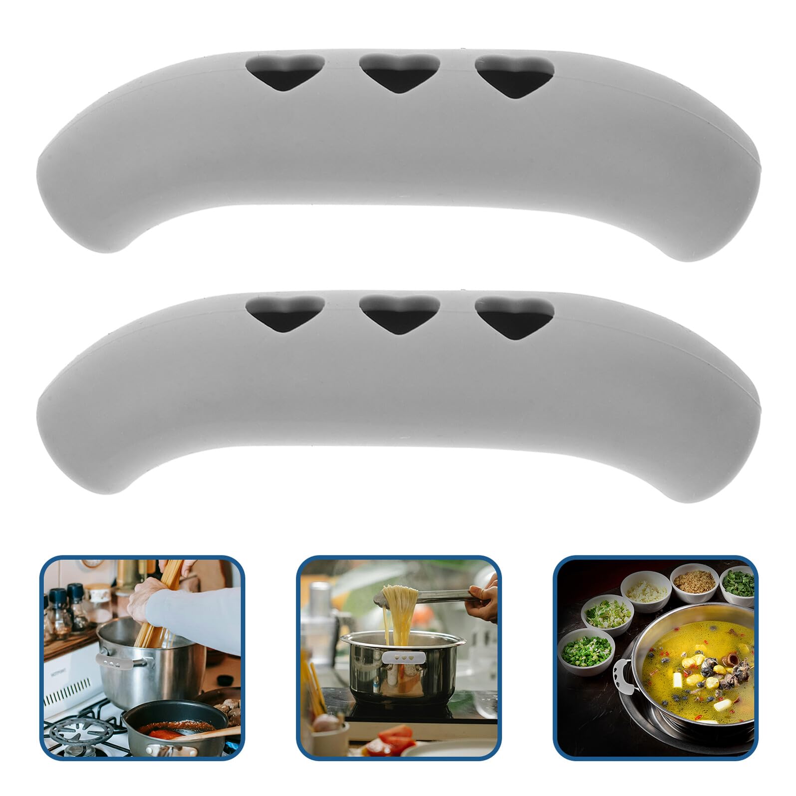 GLEAVI 80 Piezas Fundas Antideslizantes Resistentes al Calor para Mangos de Ollas y Sartenes Protectores para Cocina Manguitos Duraderos para Manejo Seguro de Cacerolas y Sartenes