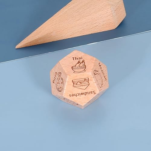 Miniatura 6 de Decisión de comida de madera, aniversario, Navidad, cita, noche, regalos para parejas, marido, esposa, novio, novia, regalos del día de San Valentín