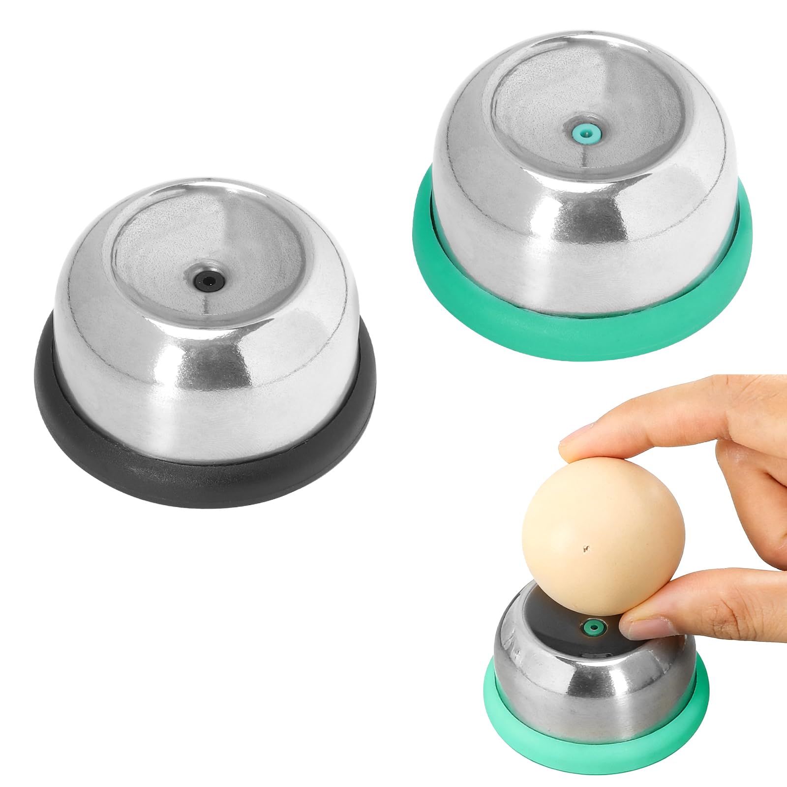 Pinchador de huevos de acero inoxidable semiautomático, Perforador para huevos cocidos 5,7 cm