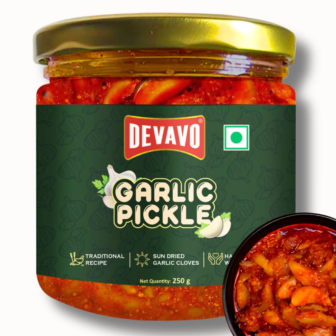 DEVAVO Garlic Pickle|Good For Health|Authentic Grandmas Recipe|Traditionally Handmade|Sun Dried Garlic Cloves|No Artificial Colour & Flavour,1 Count (B0D1CRZ4T4) Amazon Price History, Amazon Price Tracker