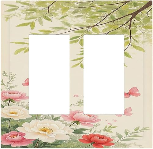 Miniatura 136 de Cubiertas Decorativas de Tomacorrientes Estilo Gótico Cuervo Flores Púrpuras 1 Gang Interruptor de Luz Simple Basculante Placa Cubierta Placas de