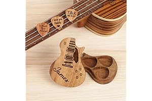 Personalized Wooden Guitar Picks with Case | Custom Guitar Pick Kit