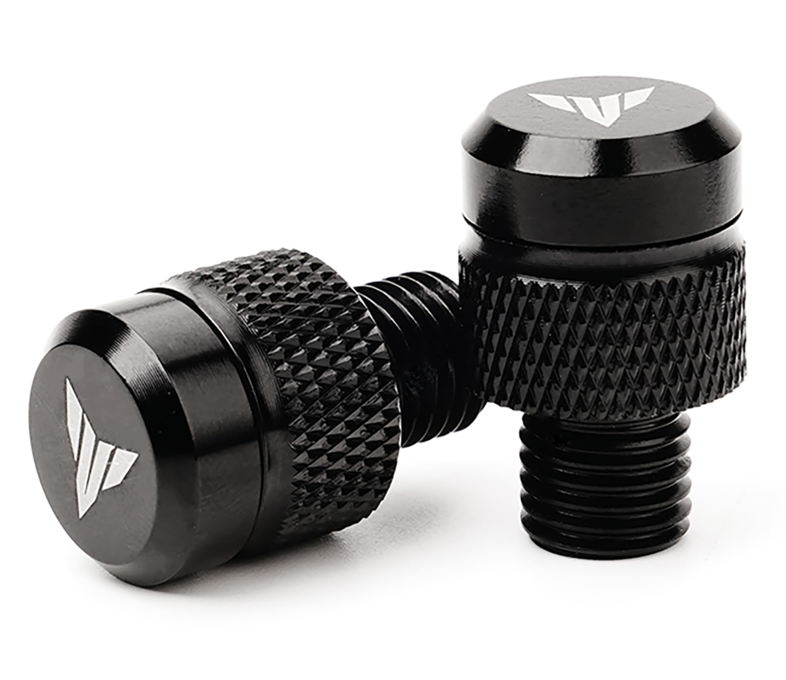 MOWOK 2pcs M10* 1.25 tornillos tapón agujero espejo retrovisor motocicleta para Yamaha MT 07 09 25 MT07 MT09 MT10 SP MT25 FZ09 FZ07 (negro)
