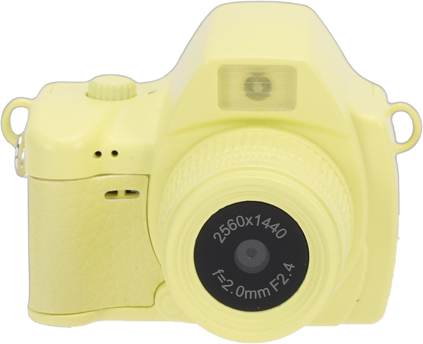 LAISANIM Mini Keychain Camera, 2K Retro Digital Camera with 1.47in Color Display, 32GB Card Included, LED Light, 4 Filters, Portable Pocket Camcorder for Travel (Yellow)