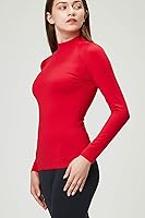 Vista 2 de DEVOPS - Paquete de 2 camisas de manga larga térmicas de cuello tortuga para mujer de comprensión, para usar debajo de la ropa