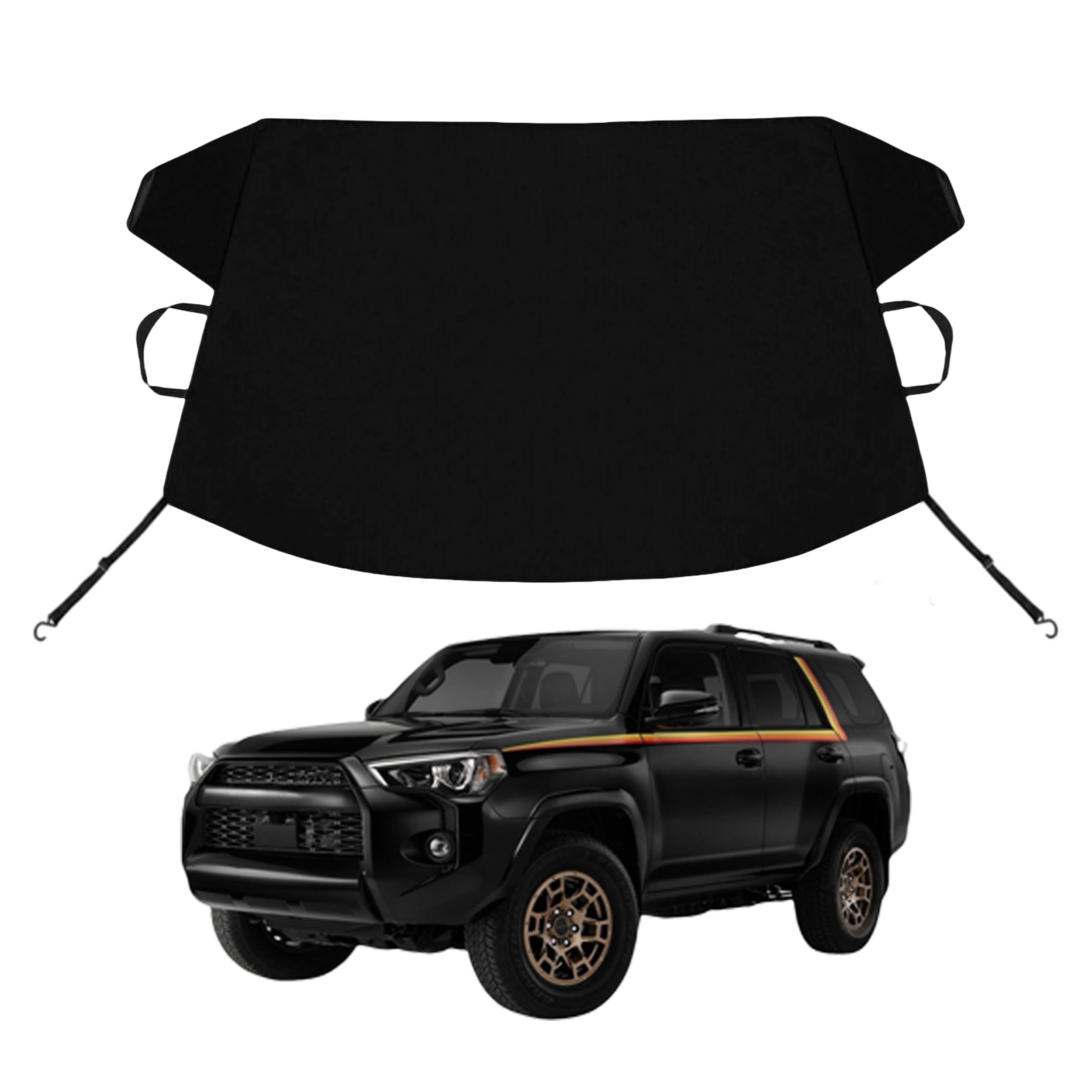 4Runner Custom Windshield Cover for Ice and Snow for to-yo-ta 4Runner Windshield Snow Cover 600D Shade Blocks Winter Frost Hail Protector Car Accessories
