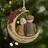 Geschenke Mall Personalisiertes Ornamente - Gemeinsam Alt Werden Seit - Personalisierte Weihnachtssgeschenke, Weihnachtsanhänger für Paare, Deko Weihnachtsbaum (Modell #2)