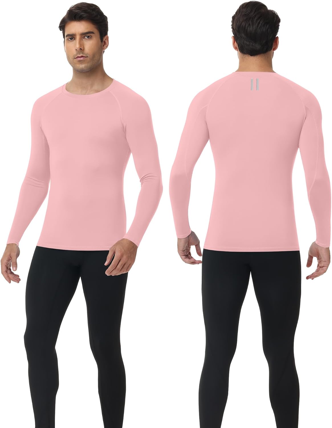 Men's UPF 50+ Long Sleeve Compression Shirts Cool Dry Workout Undershirts Athletic Base Layer for Sports Running Gym - Image 2