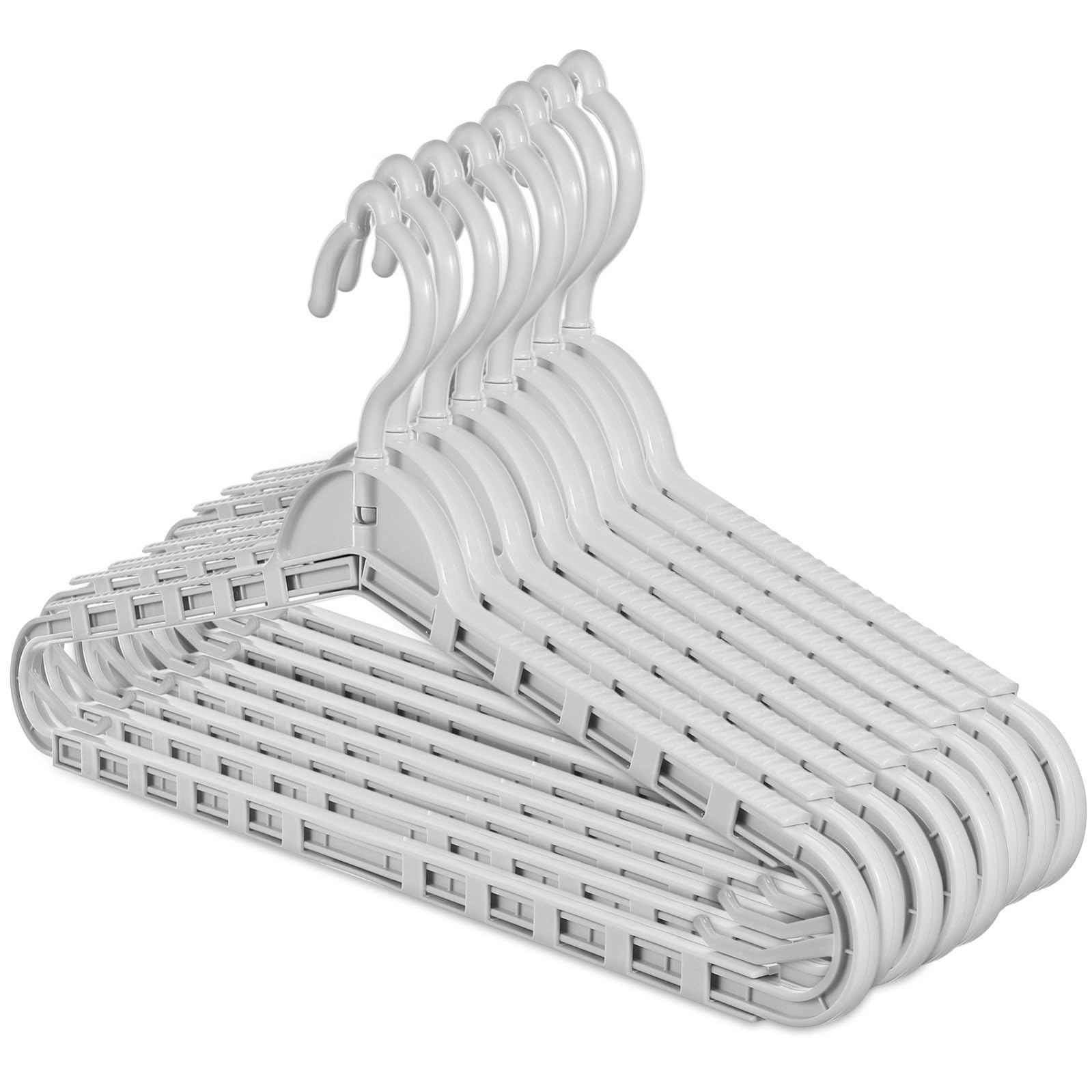 Uonlytech Set 8 Grucce Pieghevoli Retrattili Multiuso in Pp Design Regolabile, per Abiti e Maglioni, Salvaspazio per Casa ed Armadio