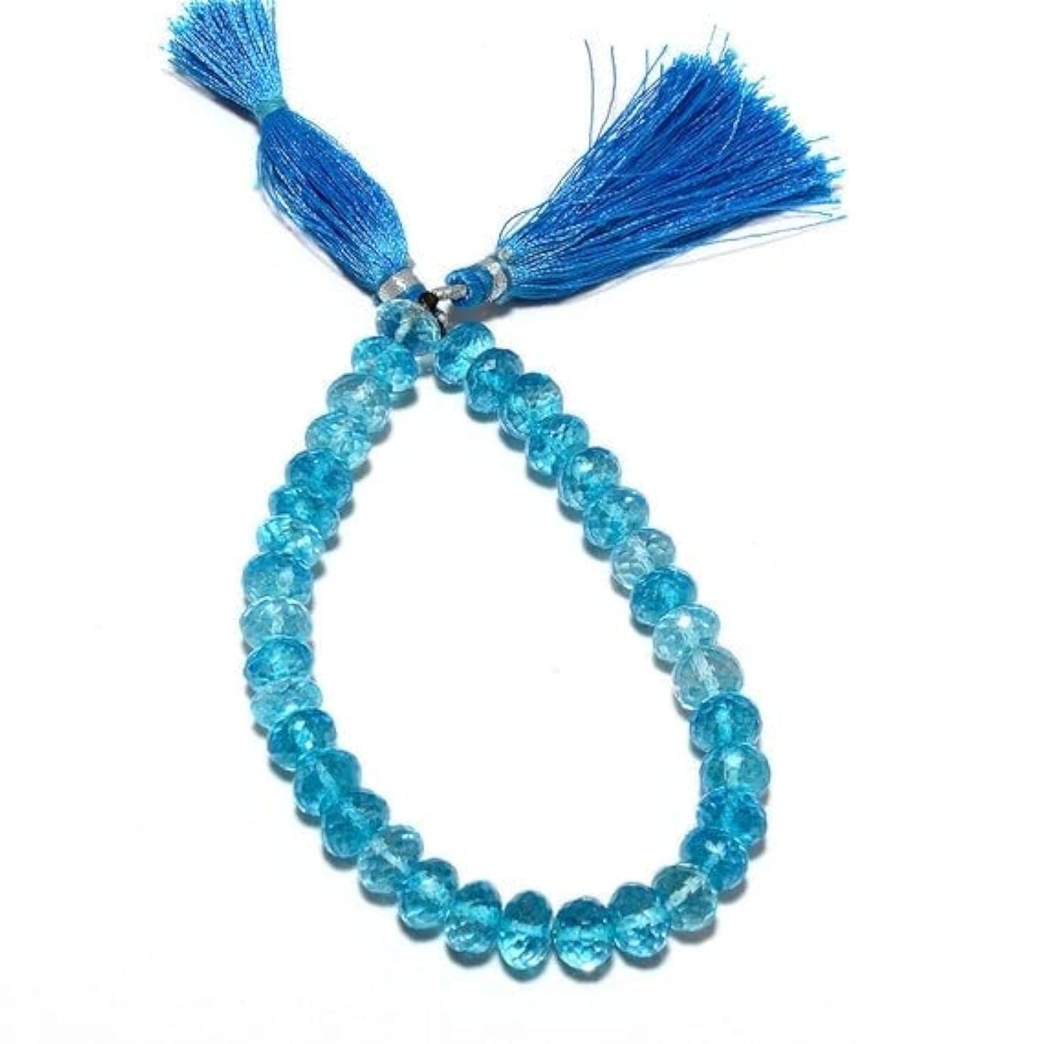 Perle de cristal bleu az 9mm rondelle facettée pour création bracelet