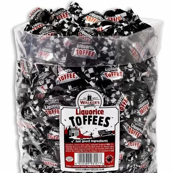 Walkers Nonsuch Liquorice Toffee 500g Bag Resealable Pouch Toffees Sweets