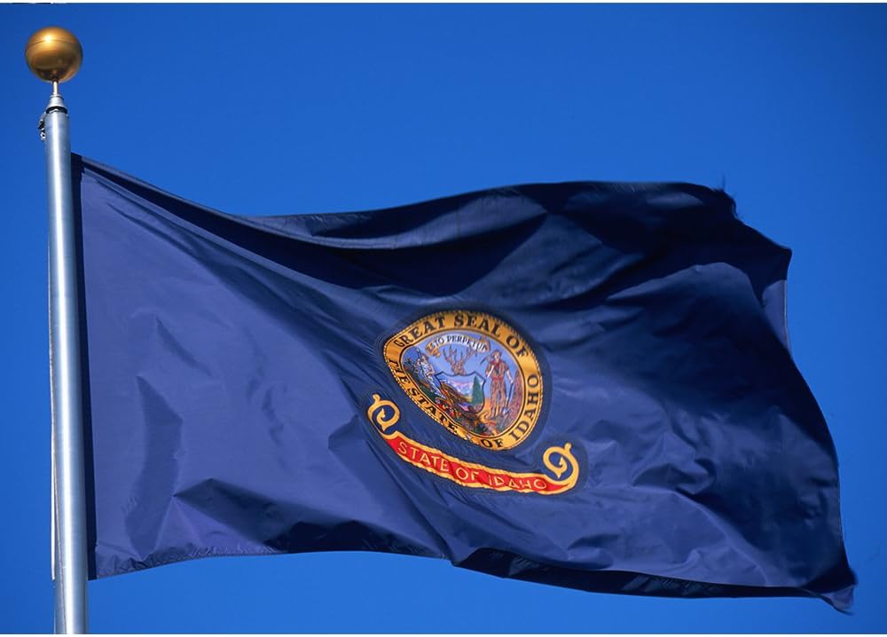 Allied Flag - 2' x 3' Outdoor Nylon Idaho State Flag - Made in USA - Vivid Color and Fade Resistant - Reinforced Hem and Brass Grommets