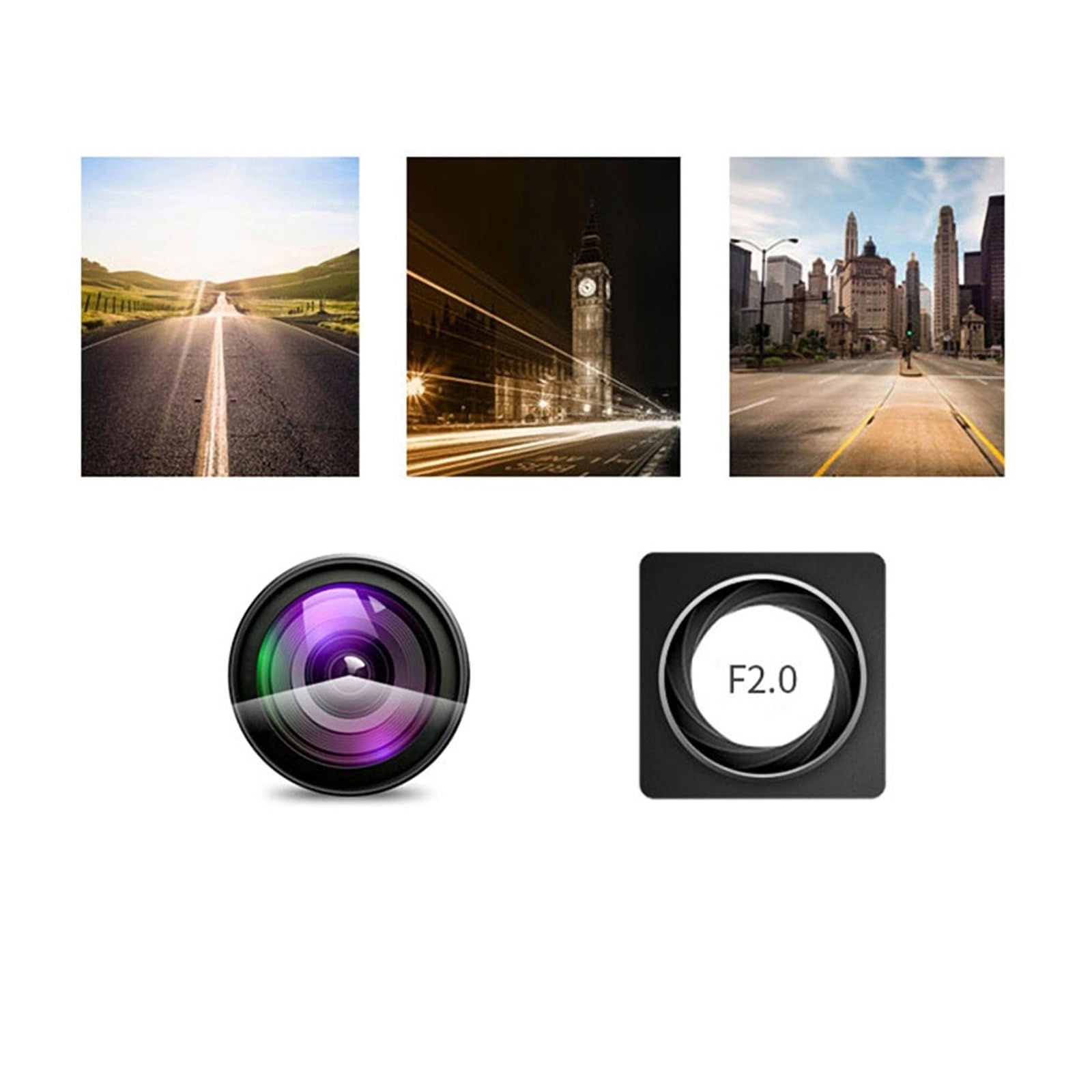 Cámaras de 3 canales DVR for coche 4,0 ''HD 1080P grabadora de conducción de doble lente con cámara de visión trasera grabadora de vídeo gran angular 170 sensor G(With 32G TF)