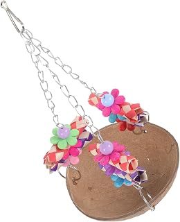 Mipcase coconut shell nest decor bird cage toys hanging bird bed hanging birdcage small parrot bird nest