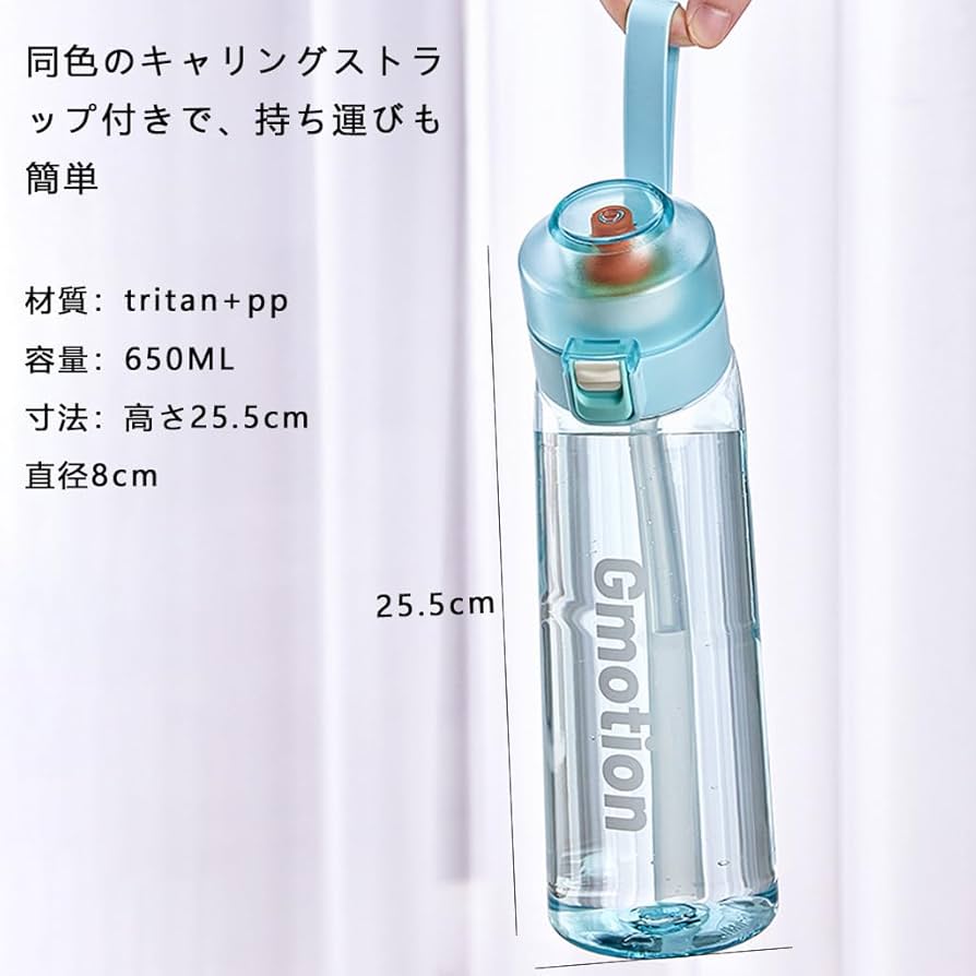 水筒　ウォーターボトル　ストロー　650ml Amazon｜ウォーターボトル ストロー付き水筒 味が変わる水筒 大