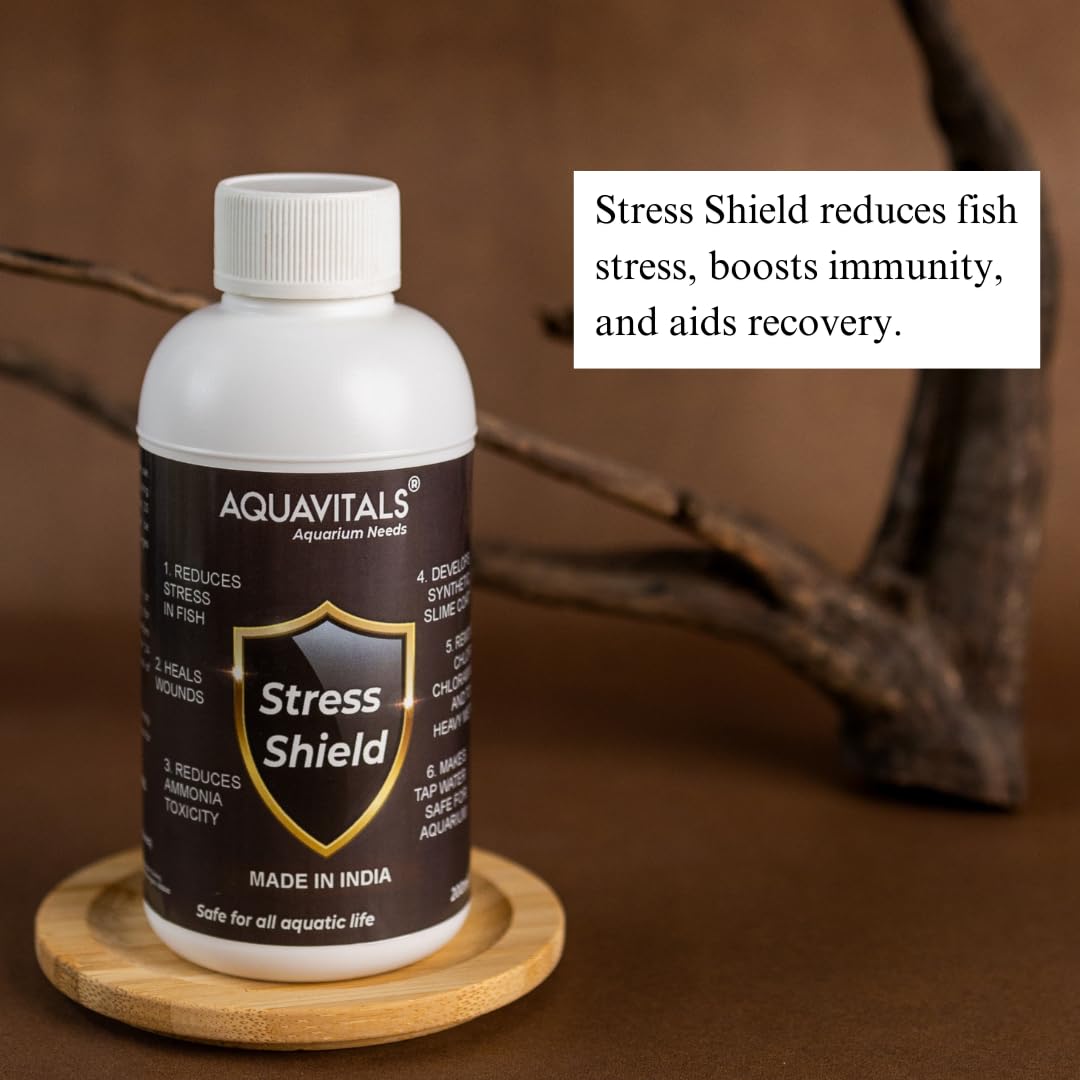 AQUAVITALS Aquarium Needs - Fish Medicine (200ml, Stress Shield) 1