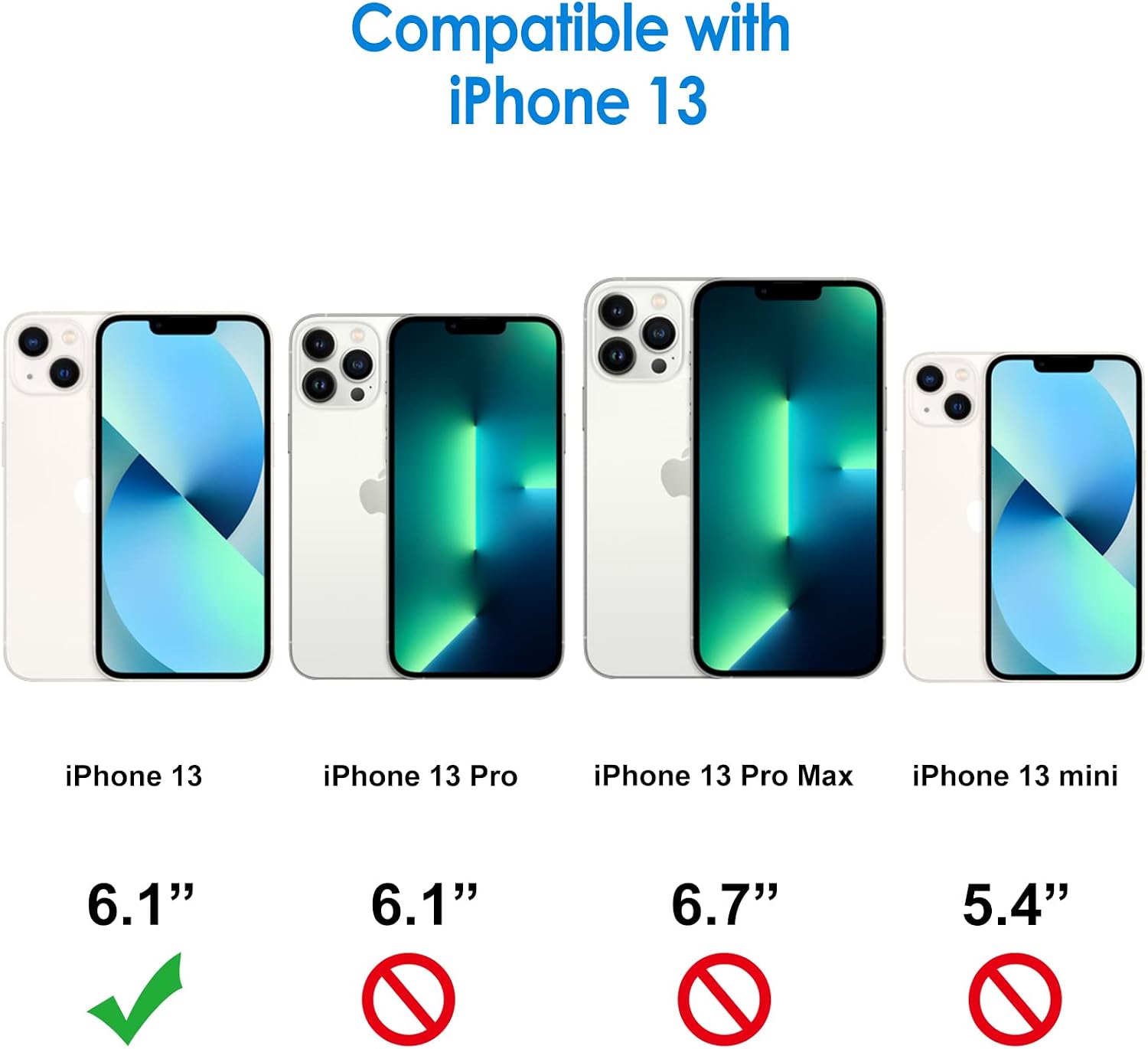 JETech Silicone Case Compatible with iPhone 13 6.1-Inch, Silky-Soft Touch Full-Body Protective Phone Case, Shockproof Cover with Microfiber Lining (Blue Jay)