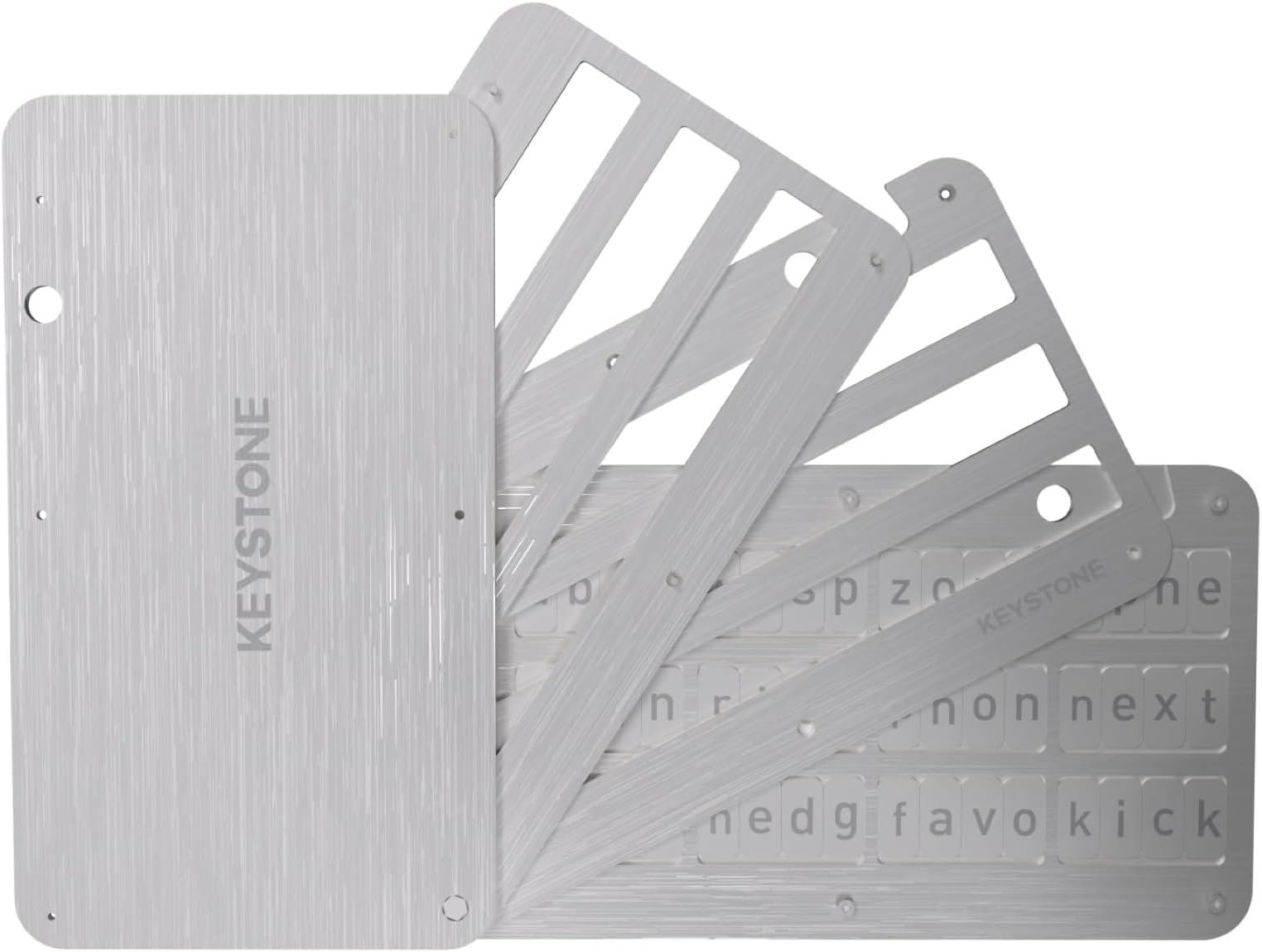 Keystone - Indestructible Steel Crypto Cold Storage Seed Backup, Compatible with All BIP39 Hardware & Software Wallets, Ledger, Trezor, KeepKey, Coldcard, Supports up to 24 Words (Keystone Tablet)