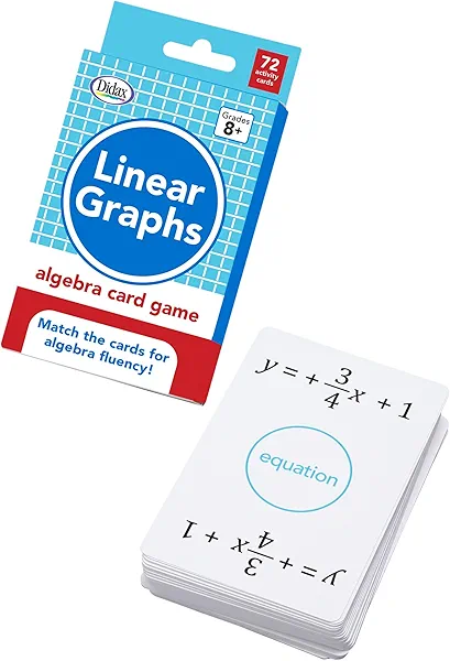 Didax Linear Graphs Algebra Card Game