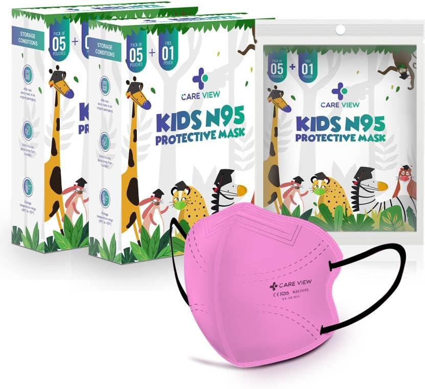 Careview N95 Kids N95 Face Mask (Pack of 10 + 2 Free), PINK Color,5 Layered Filtration, DRDO, BIS (ISI),CE Certified, Ear Loop Style (KIDS-N95-MASK) (B09CL7Y9MZ) Amazon Price History, Amazon Price Tracker
