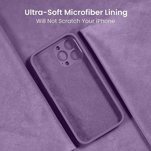 Image of FireNova Designed for iPhone 15 Pro Case, Silicone Upgraded [Camera Protection] Phone Case, Soft Anti-Scratch Microfiber Lining Inside, 6.1 inch, Light Purple