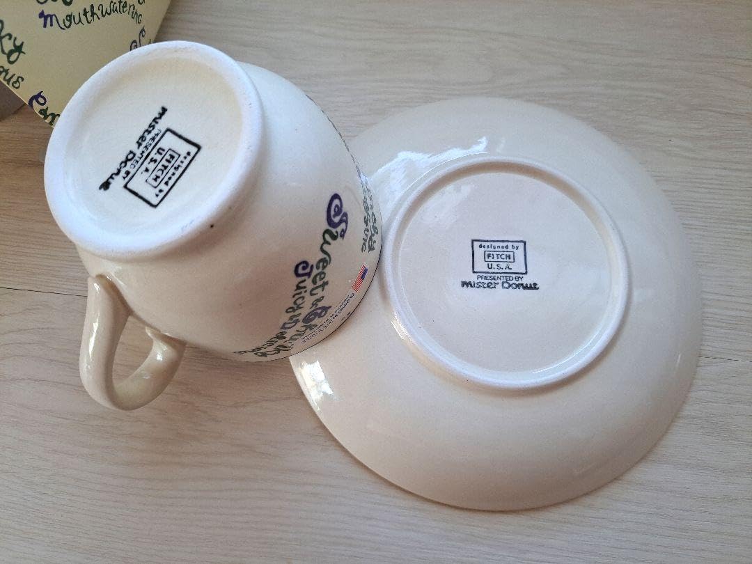 Amazon.co.jp: FITCH×ミスタードーナツ レア カップ&ソーサー ミスド