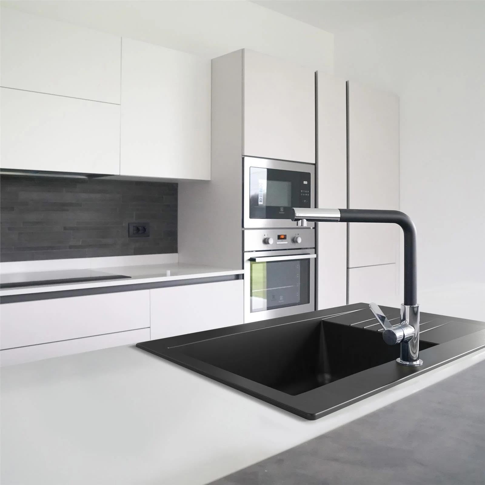 LD860BL Fregadero Negro 1 Seno con Escurridor Composite BIO