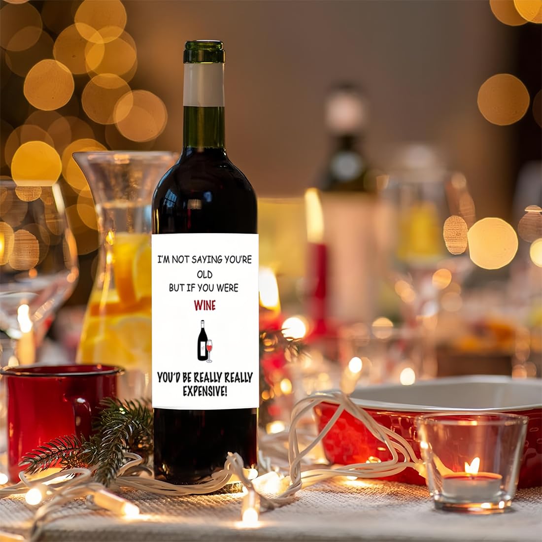 Etiquetas para Botella de Vino para Boda Cóctel Fiesta