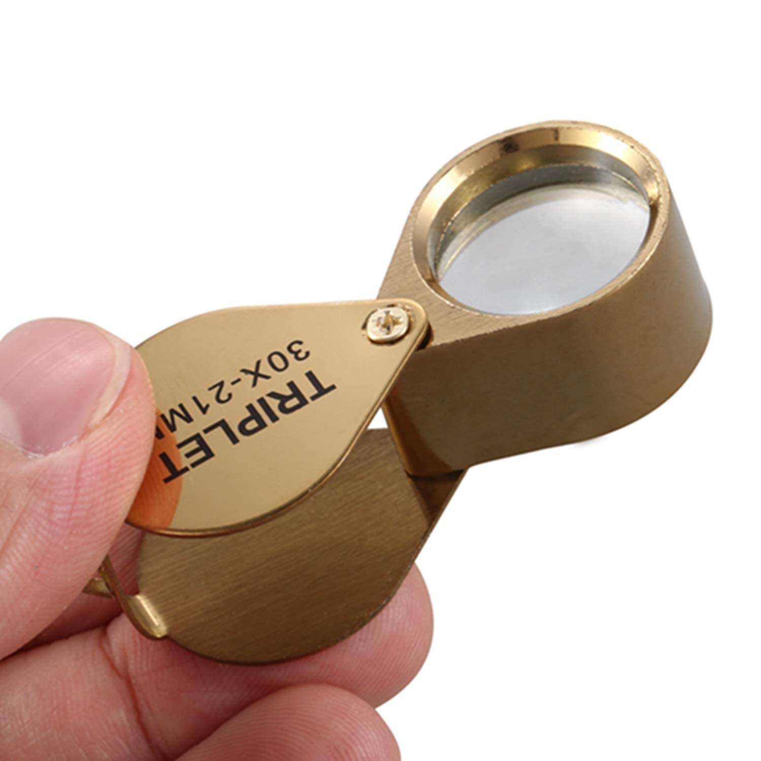 Tragbare 30-fache Vergrößerung, 21 mm, Juwelier-Lupe, faltbar, Gold-Lupe, Juwelier-Geschäftslupe Vision