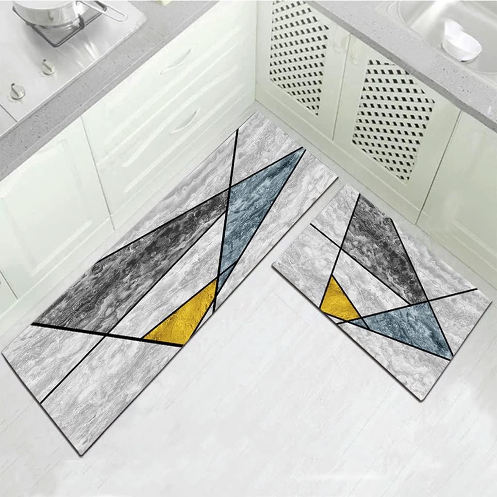 Kitchen Mat Set Anti-Slip Area Rugs for Room Bedroom Balcony Porch Bathroom Bath Carpet Entrance Doormat