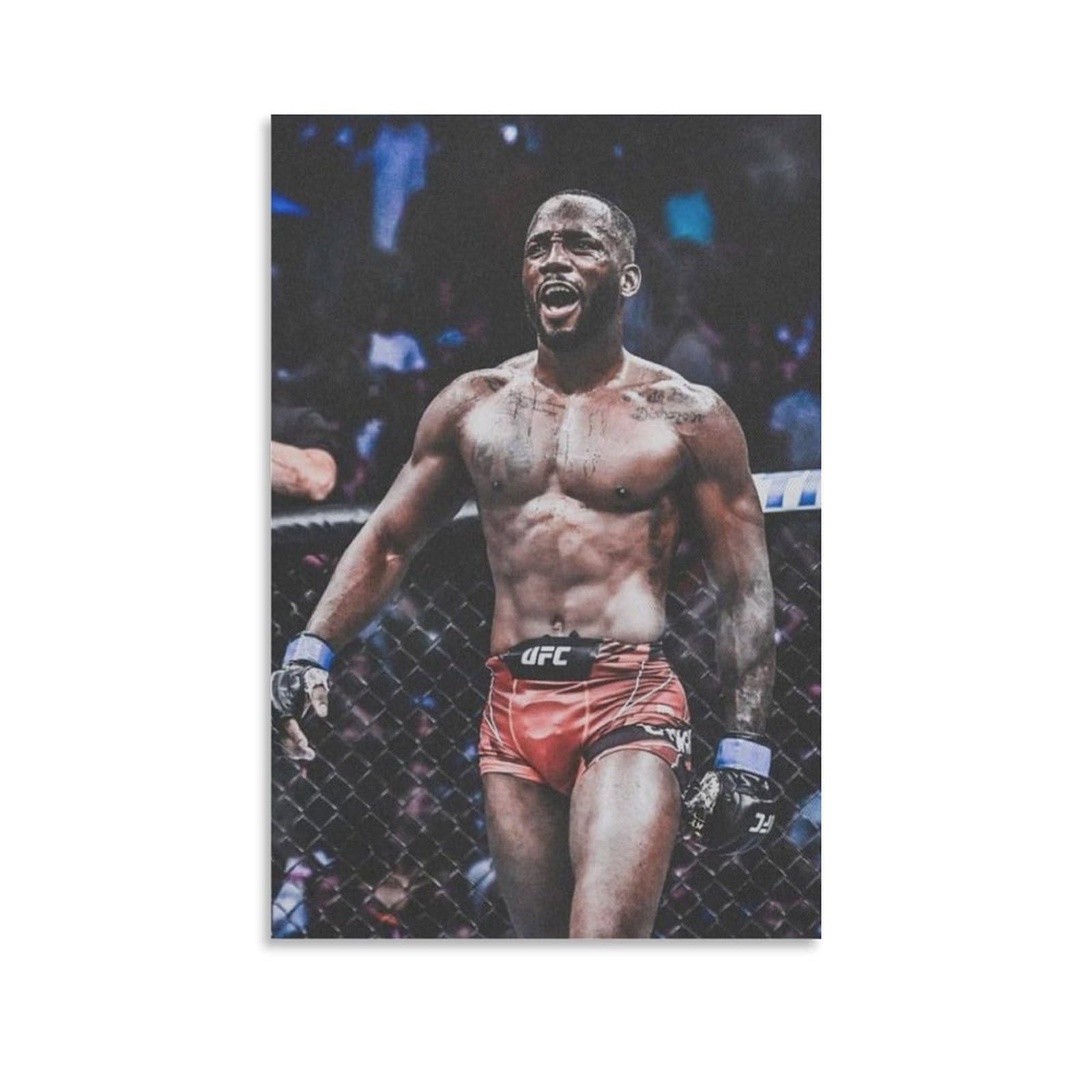 ASUIU Leon Edwards Canvas Poster Artworks Canvas Poster Wall Art Prints Home Modern Decor 24x36inch(60x90cm)