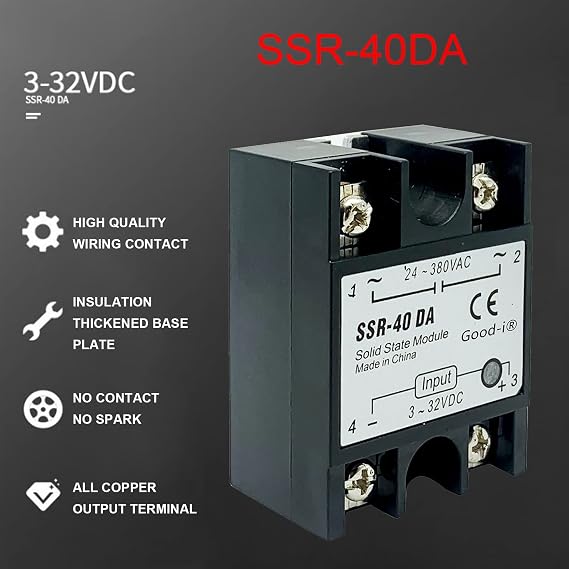 Digital Temperature Controller REX-C100, 0 ℃ ~ 1300 ℃ Alarm PID Temperature Controller Kits Digital Intelligent Thermostat Relay Output with K-Type Thermocouple Temperature Sensor