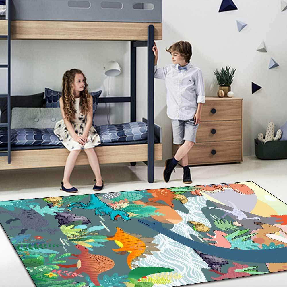 Tapis de Chambre d'enfant Marelle Fusée Spatiale de Dessin animé Mignon, Chambre, Salle de Jeux, Jeux familiaux.-60x180cm