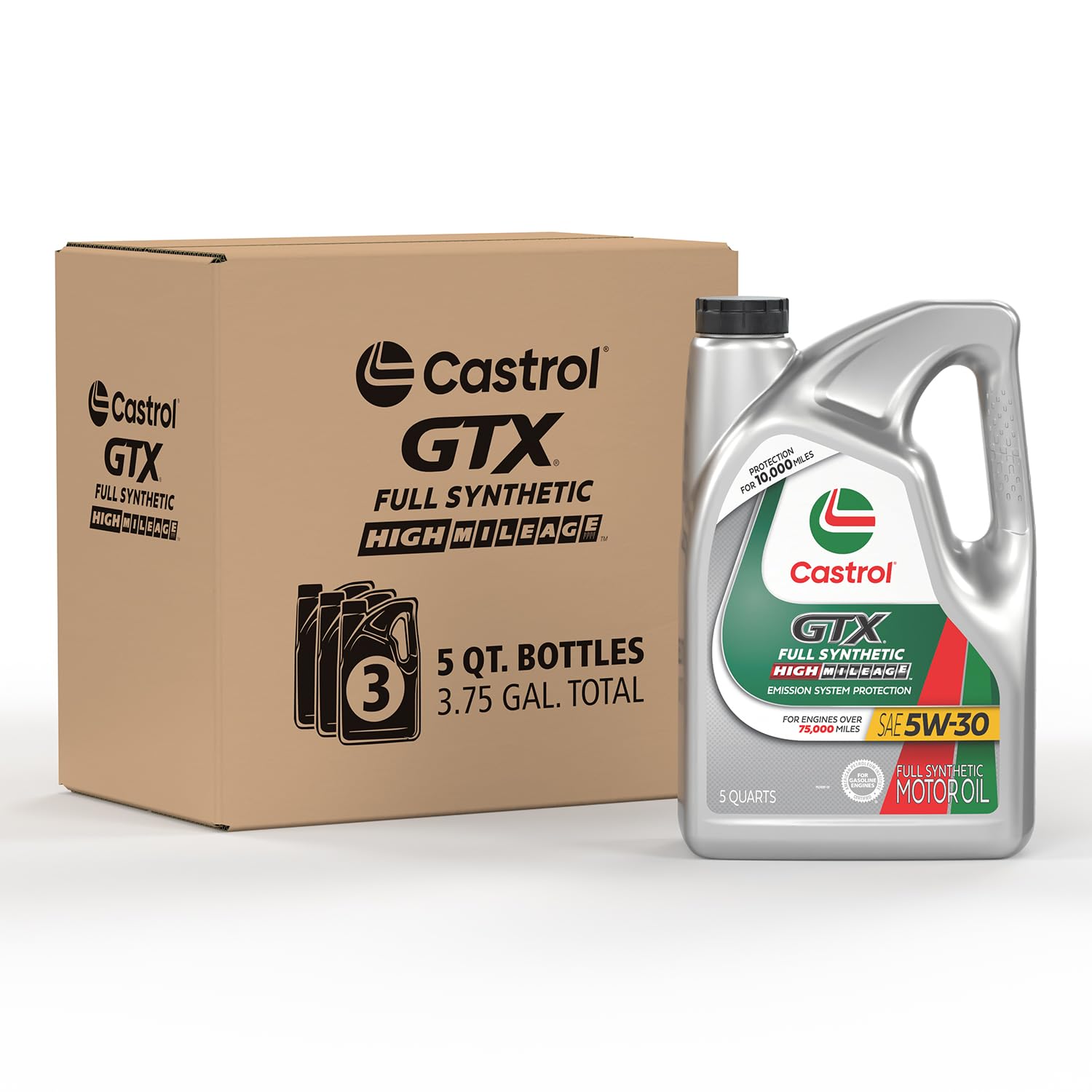 Castrol GTX Full Synthetic High Mileage 5W-30 3-pack