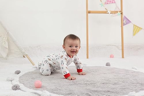 Miniatura 3 de Jimonda Pijama de algodón para bebés niños y niñas, con cremallera de 2 vías, sin pies, para dormir y jugar, de 0 a 24 meses (paquete de 2)