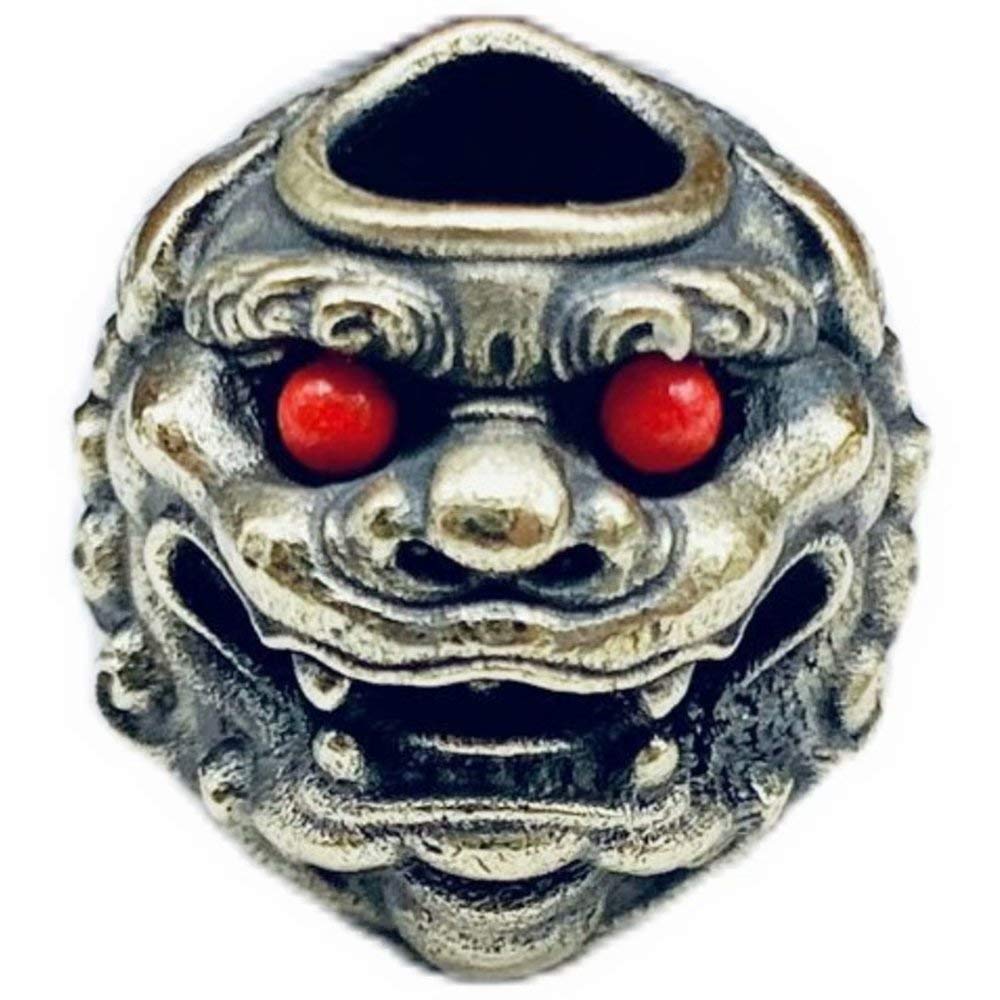 TAOYATAO Retro Brass Round Lion Dance edc beads keychain DIY accessories paracord beads