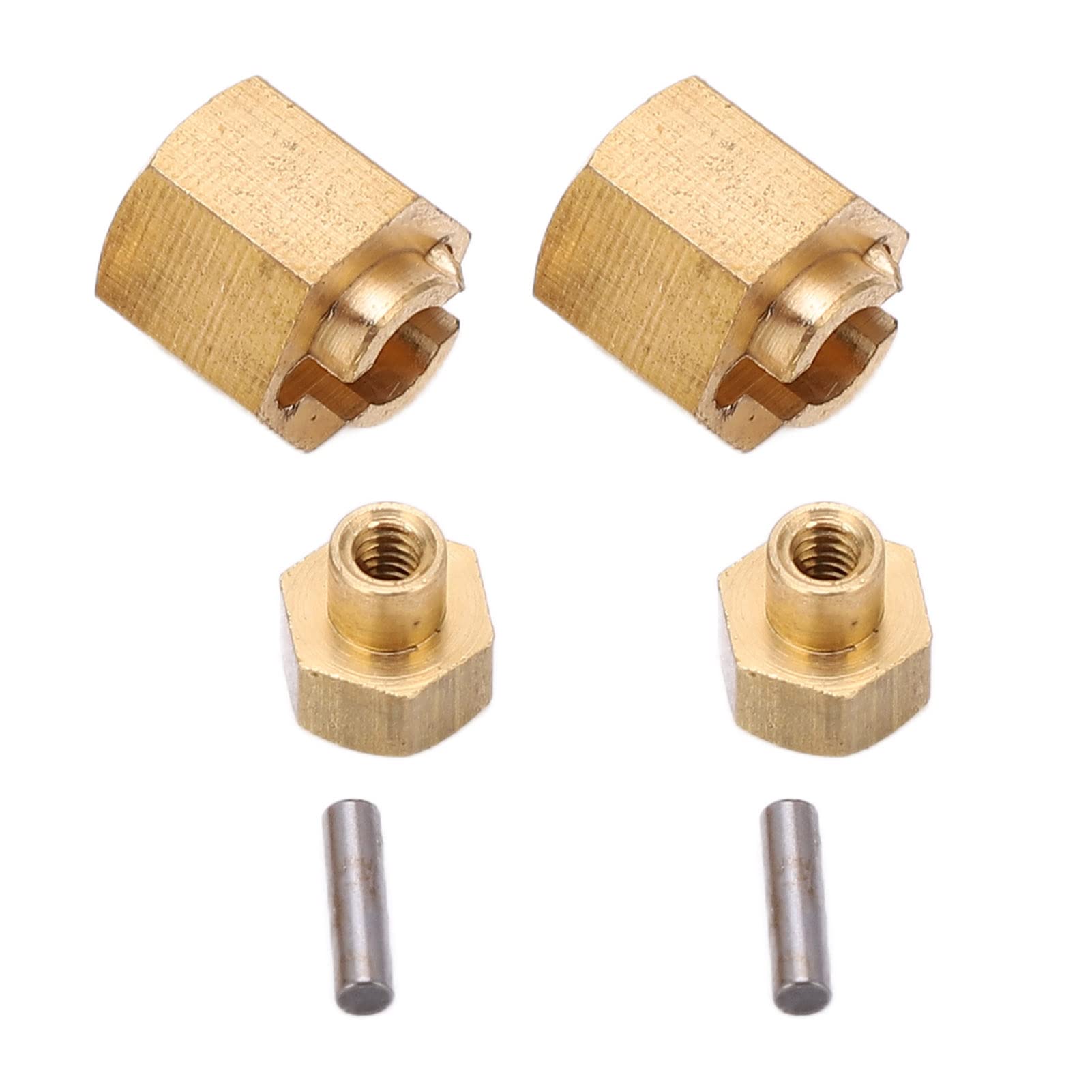 Brass Wheel Hex Extended Adapter 4mm Widen For 1/24 Axial SCX24 90081 AXI00001 A