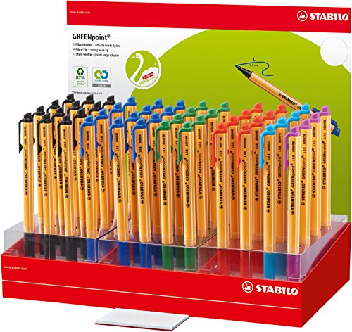 Stylos feutres d'écriture fins STABILO 6 couleures assorties