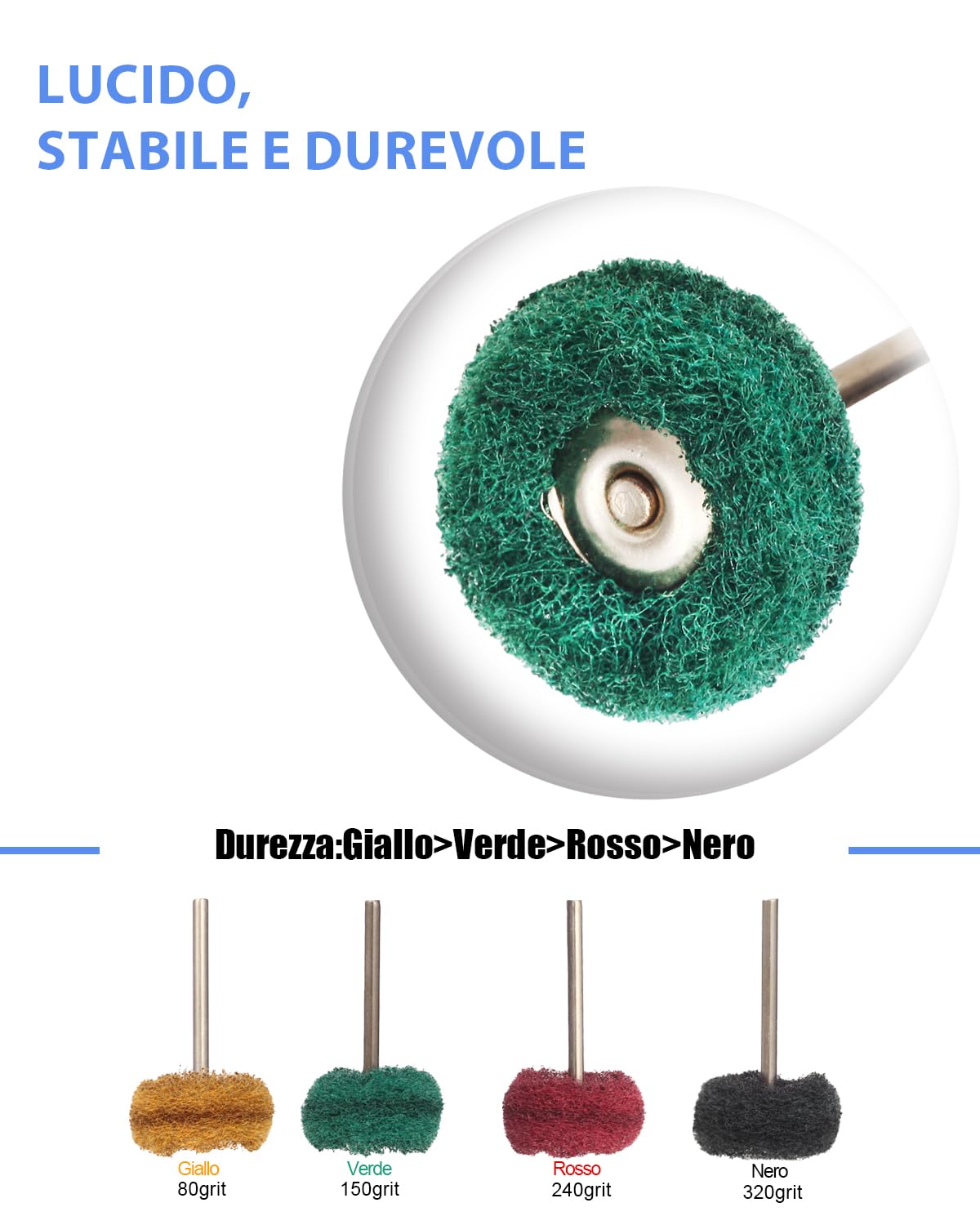 140 Pezzi Accessori per Dremel Elettrico Lucidatura, Ruota in Lana 3mm per la lucidatura metallo Metallo, Vetro, Gioielli, Kit Utensile Rotante Completo
