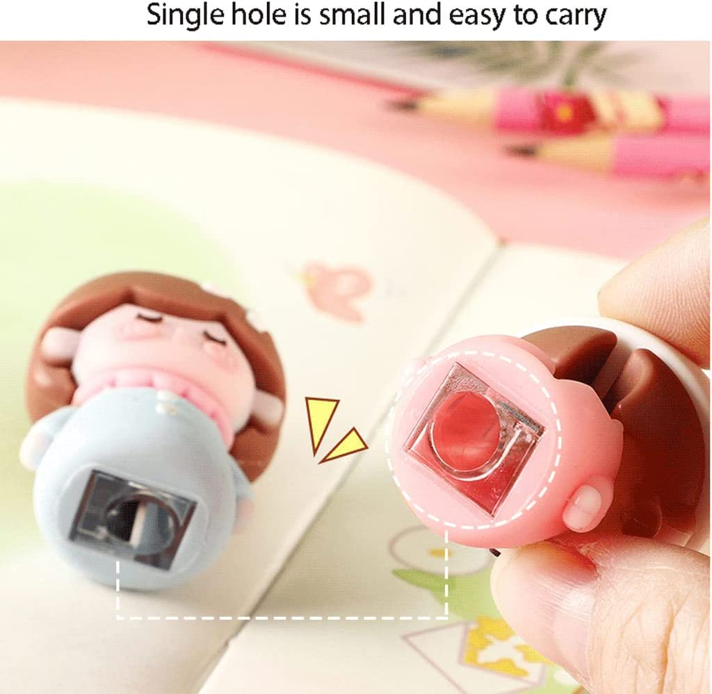 Anspitzer Bleistiftspitzer Elementary Cute Spänetablett Tragbarer Mini-Bleistiftspitzer Spielpreise mit Bleistiftspitzer Kleiner Spaß Schreibwaren