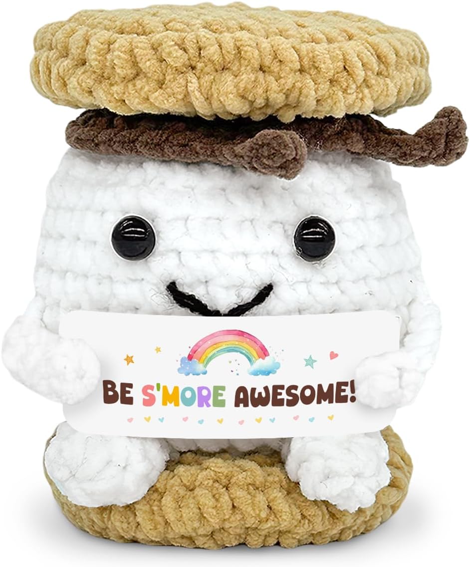 Tiny Detalles Mothers Day Positive Smores Crochet 2026, Inspirational Gifts for Women Men on Birthday, Retirement, Christmas, Daycare Mothers Day Gifts for Mom, Sisters, Family