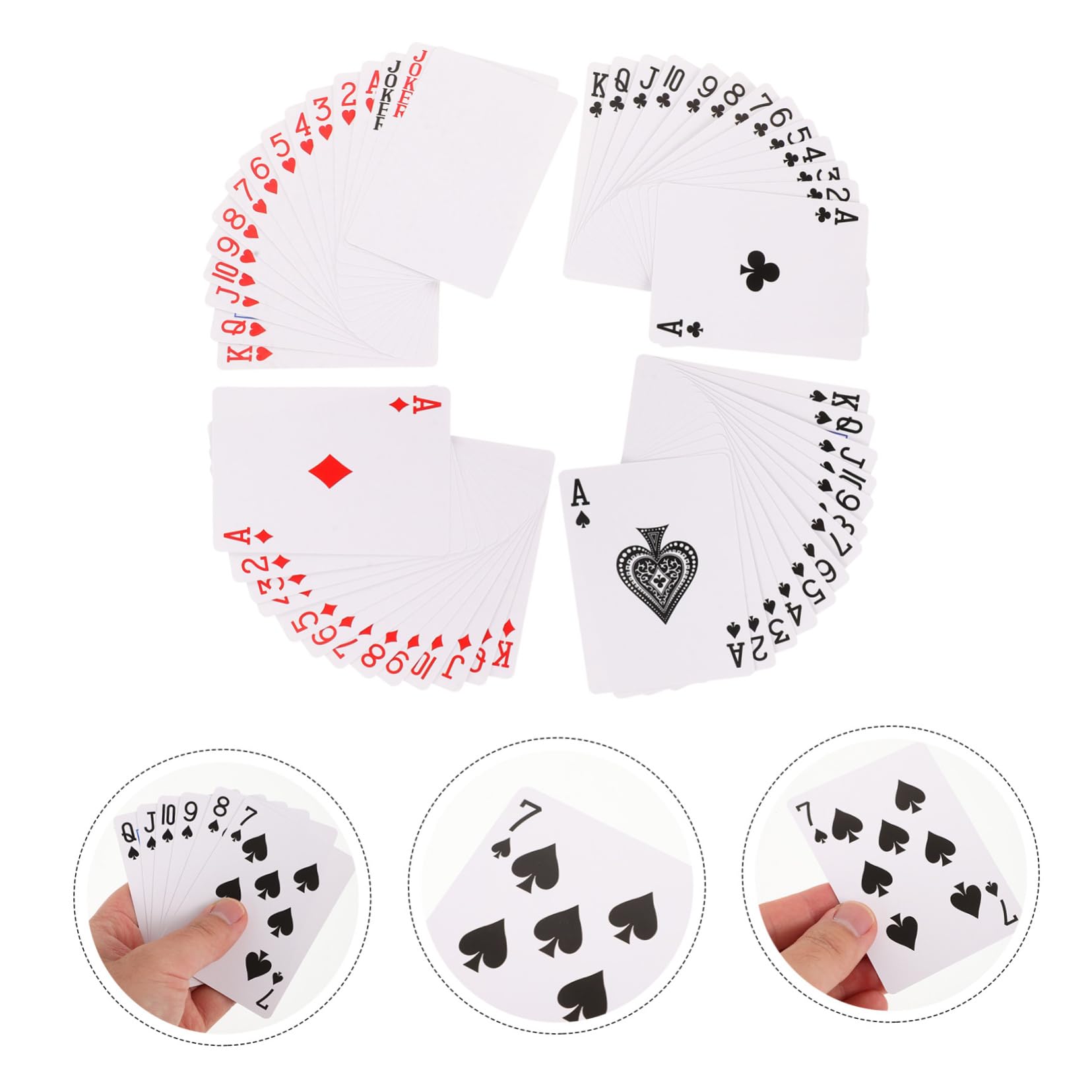 ibasenice 5sets Carte Da Poker Termiche Per Carte Vuote Per Giochi e Festività Materiale Sicuro e Portatile Per Divertimento Familiare e Creatività