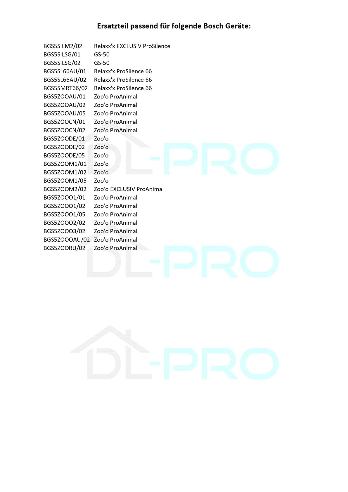DL-pro Filtro de láminas 205mmØ para Bosch Siemens Relaxx'x Pro Silence Zoo'o Pro Animal 00708278 708278 Filtro Cilindro de escape Filtro de aspiradora para BGS5 aspiradoras sin bolsa