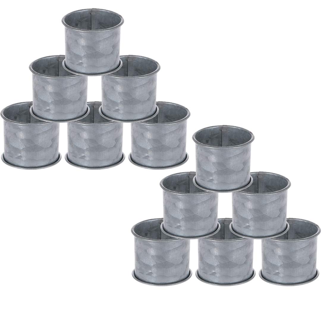 Skavij Handmade Metal Galvanized Design Rustic Style Napkin Rings