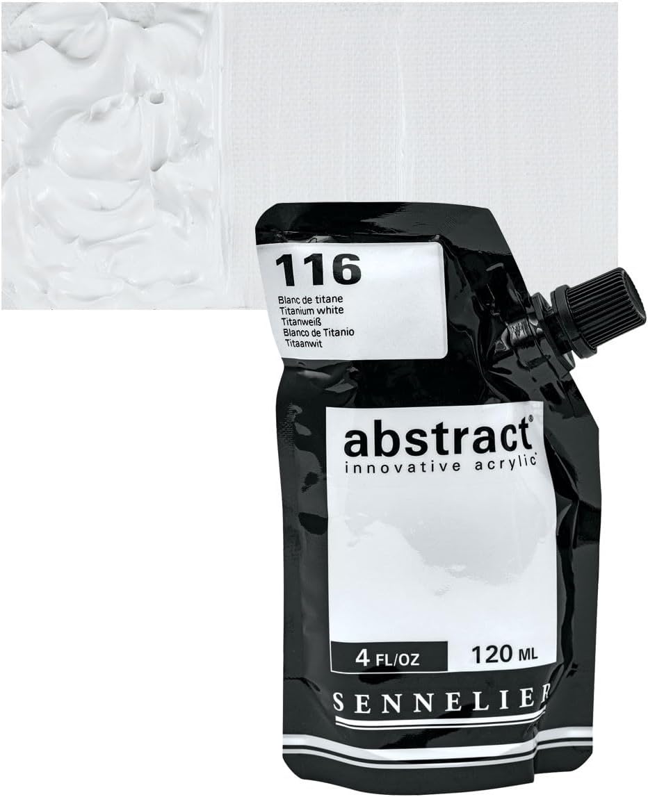 SENNELIER Abstract Acrylic Paint Pouch, 120ml, Titanium White