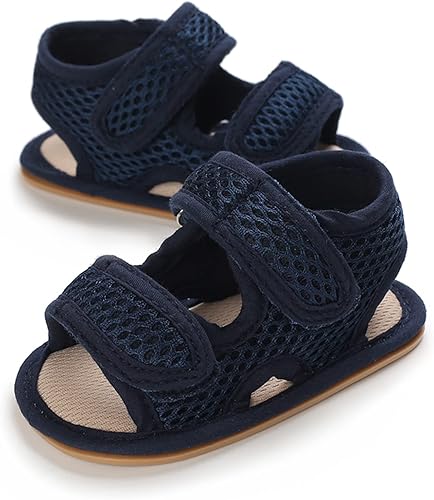 Miniatura 4 de RVROVIC Sandalias para bebés niños y niñas, zapatos de verano de primera calidad para exteriores, ligeras, suaves, antideslizantes, suela para niños